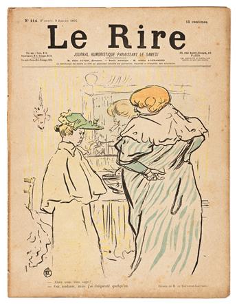 VARIOUS ARTISTS.  LE RIRE. Group of 17 loose issues. 1895-7. Each 11¾x9 inches, 29¾x22¾ cm.